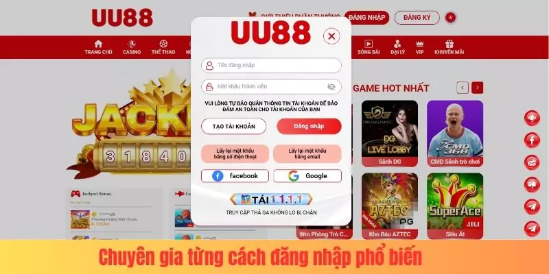 Chuyên gia từng cách đăng nhập phổ biến